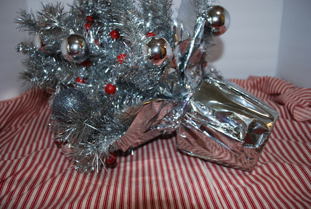Kurt Adler Silver Tinsel Miniature 18 Inch Christmas Tree