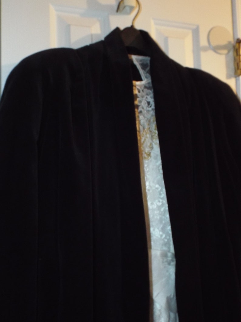 Black Opera Coat Long Black Evening Coat Women's Long Etsy