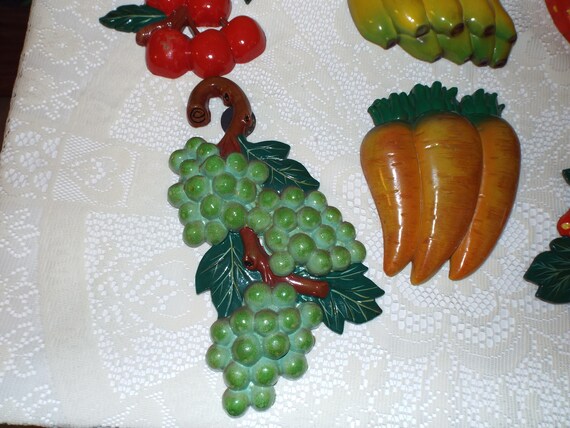 Kuche Essen Vintage Grapes Bananas Fruit Basket Fridge Magnets