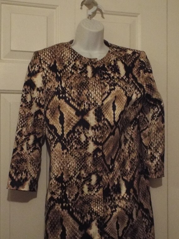 Anne Klein Jacket, Snake Print Duster - image 6