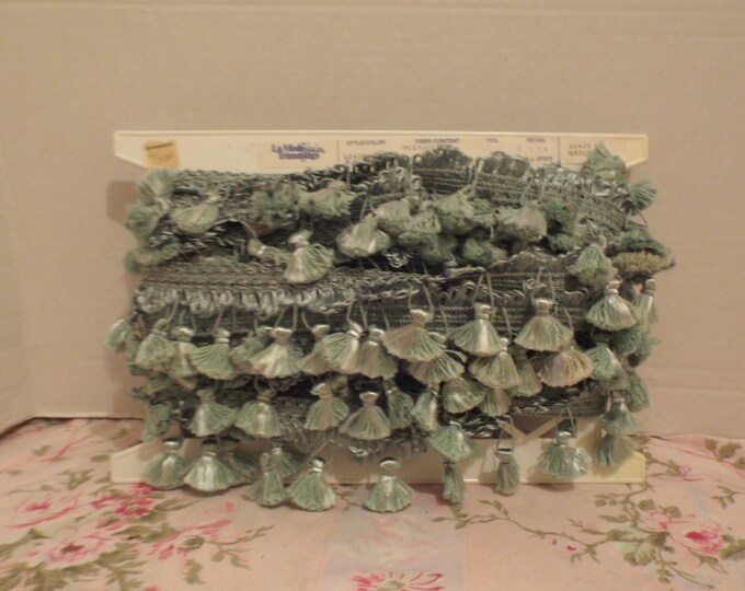 Blue Green Tassel Fringe, by the Yard Fringe Etsy