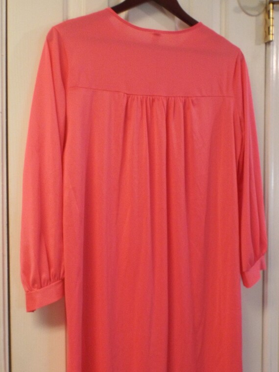 Women's Hot Pink Nightgown, Vintage Pink Long Nig… - image 6
