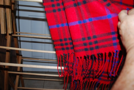 Red Black Plaid Abercrombie & Fitch Scarf - image 6