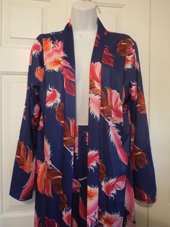 Funky Feather Lounging Robe and Pants