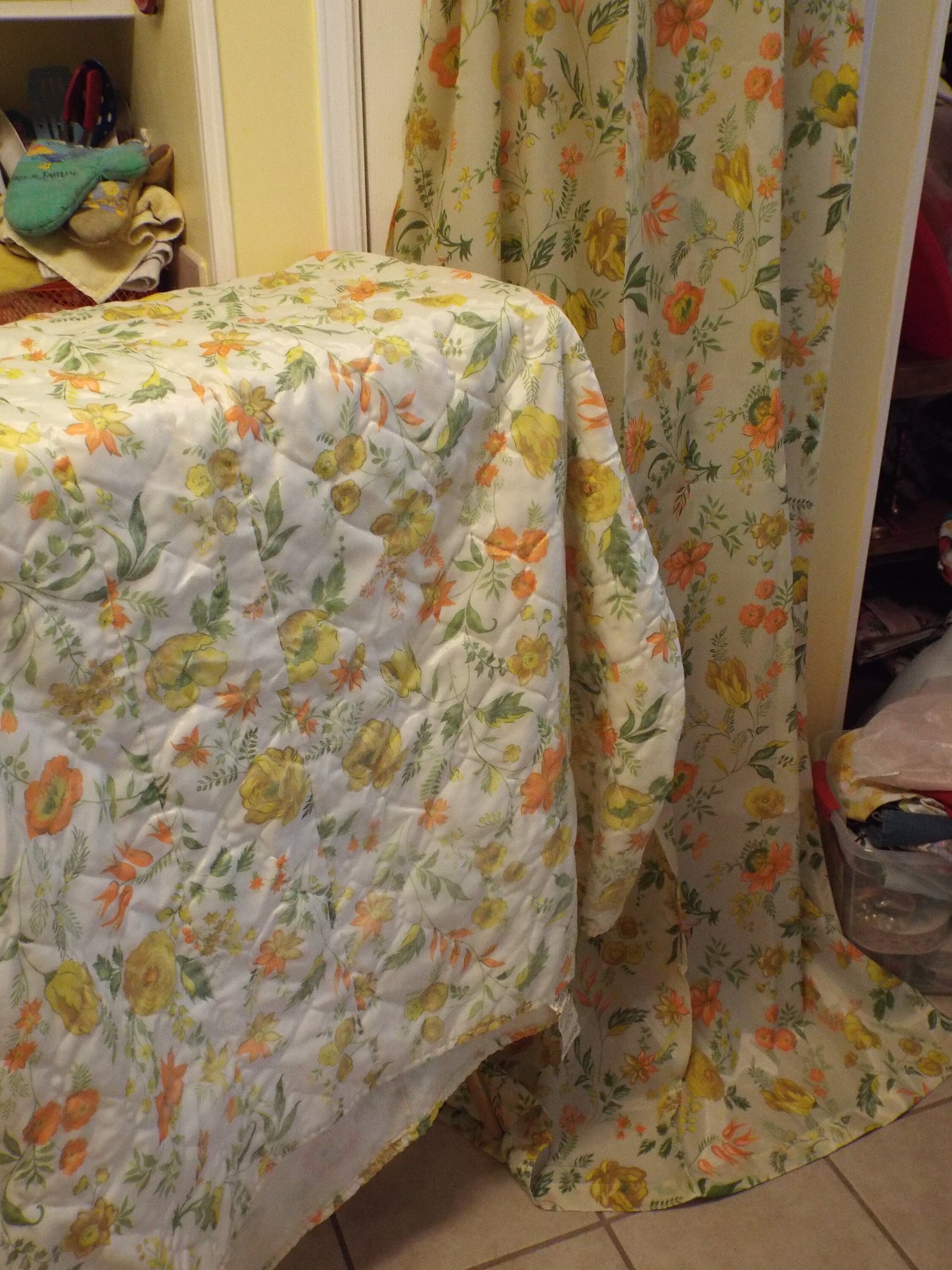 1960s Retro Bedding Curtains To Match Grandmas Country Etsy