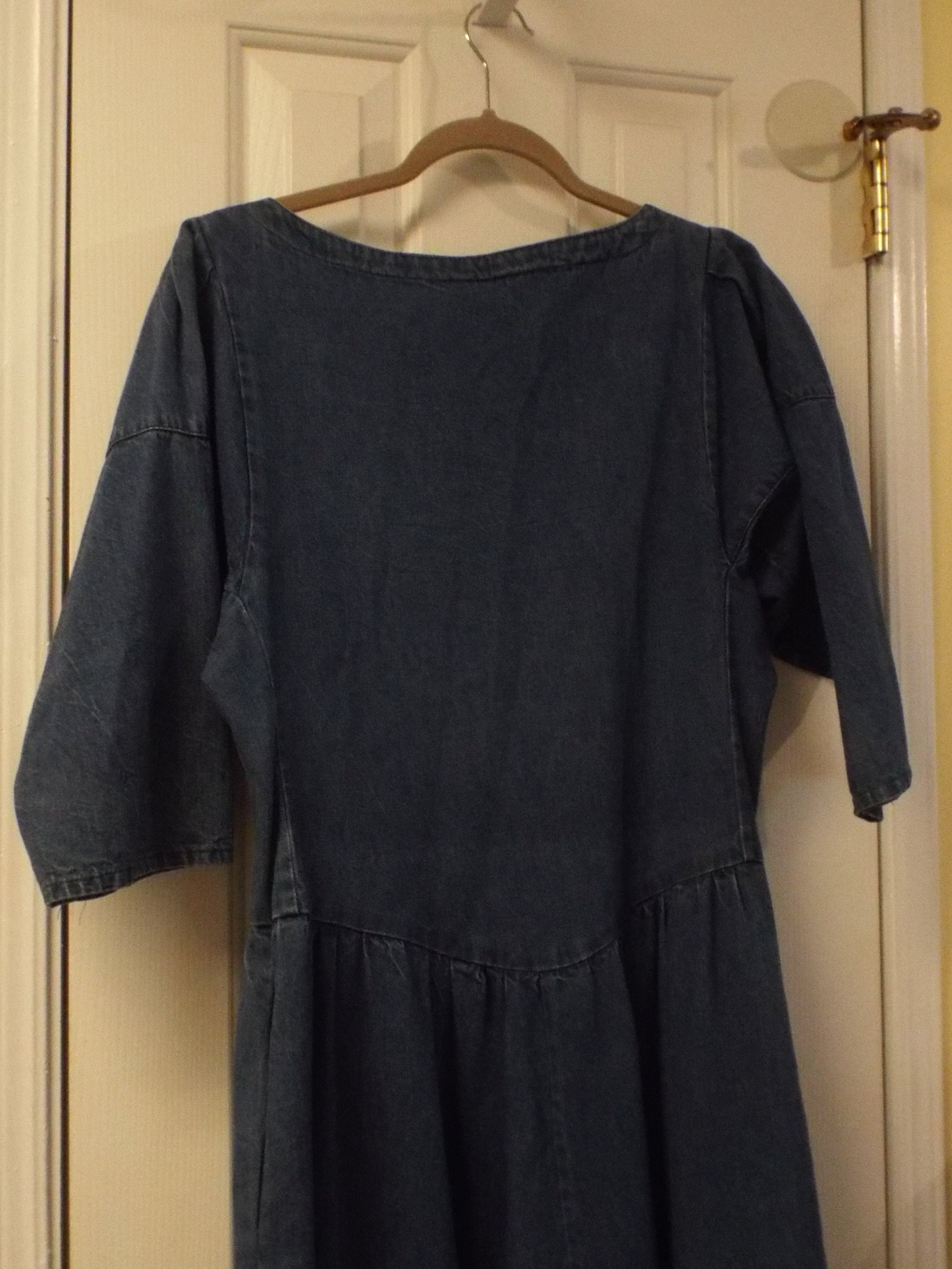 Vintage 1970s Denim Dress Women's Long Jean Dress | Etsy