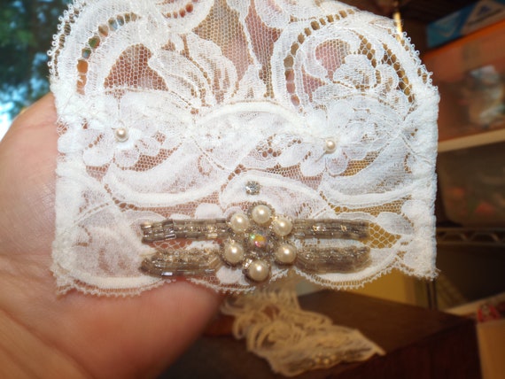 Heirloom White Lace Wedding Belt - image 3