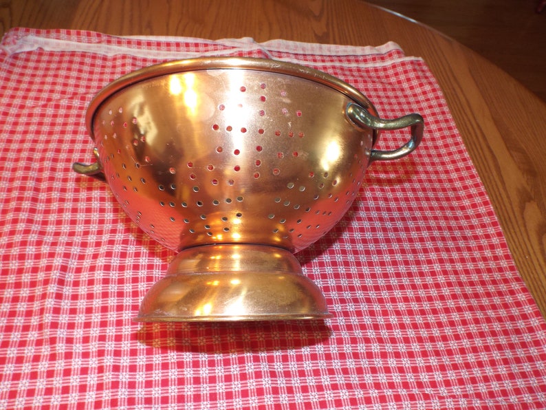 Collectible Copper Colander Country Farmhouse Decor