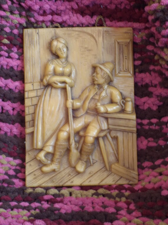 1980s 3d Wax Wall Hanging Picture Hausen Germany Country Etsy