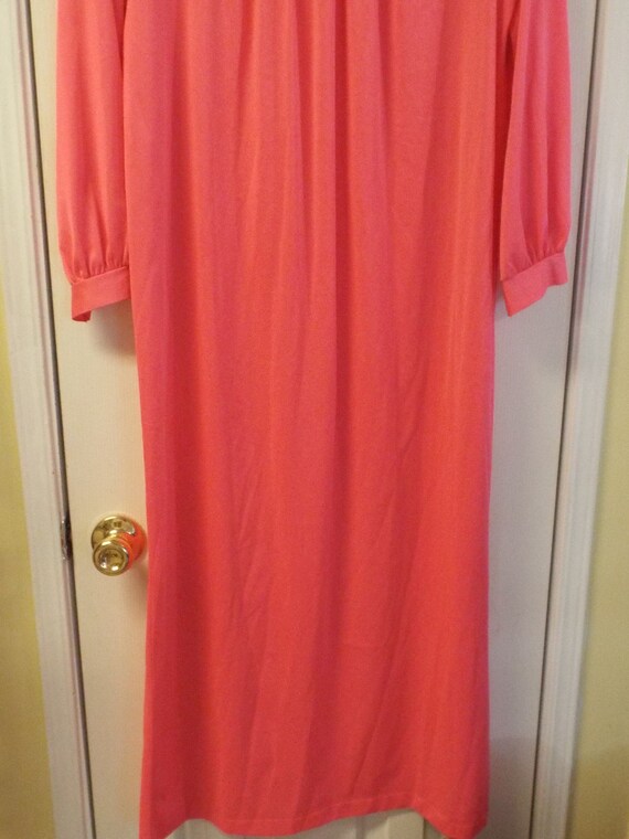 Women's Hot Pink Nightgown, Vintage Pink Long Nig… - image 8