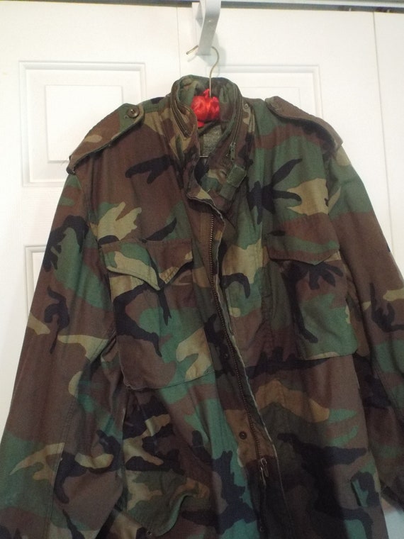 Vintage Camouflage Jacket, Military Fatigue Jacket