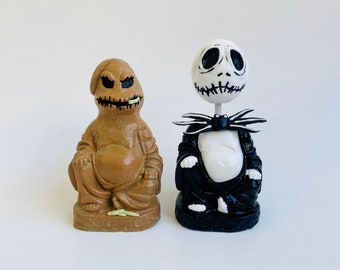 Jack Skellington &  Oogie Boogie Amusing Buddha Sculptures