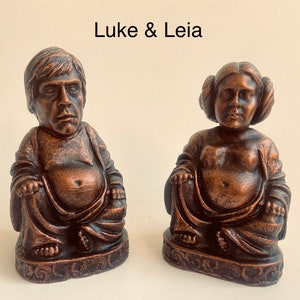 Luke Skywalker, Princess Leia or Hon Solo Amusing Buddha Sculpture