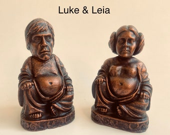 Luke Skywalker, Princess Leia or Hon Solo Amusing Buddha Sculpture