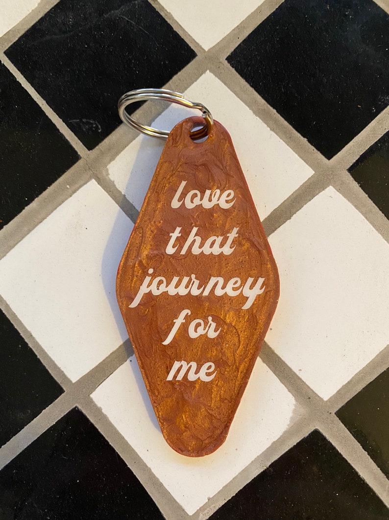 Retro Motel Keychain Love That Journey for Me