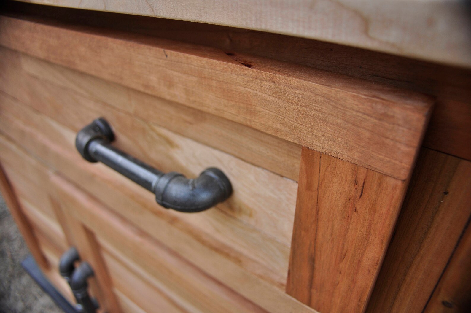 Industrial Rustic Modern Art Furniture Made With Cherry Wood