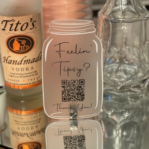 Tip Jar - QR code Sign - Virtual Tip Jar - Frosted Acrylic