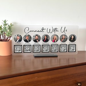 7 QR Code Sign with 7 Icons or photos
