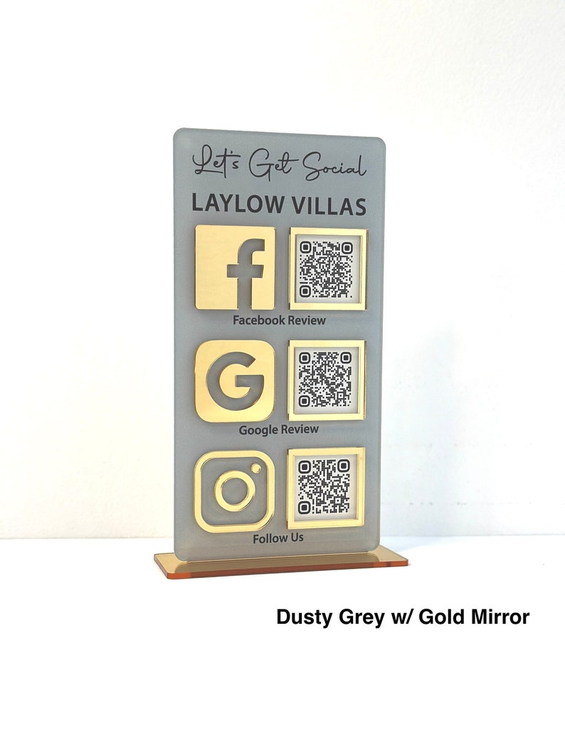 QR code sign, Venmo sign, QR code sign business, social medium sign, tip jar, acrylic sign, virtual tip jar, scan to pay, business sign, business QR code sign