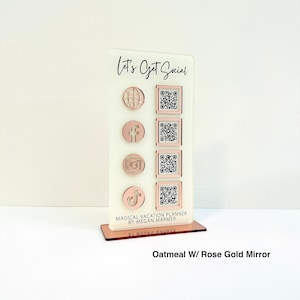 QR Code Display Sign, Social Media, Google Review, Scan to Pay, 4 Codes bild 6