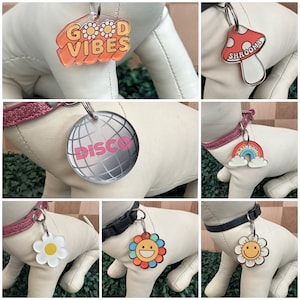 Groovy Dog Tag | Pet ID Tag | Custom Pet Tag for Dogs and Cats