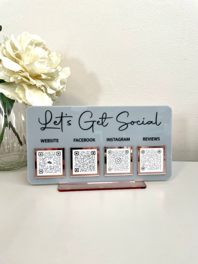 Match Qr Code Custom QR Code Social Media Sign: Scan to Connect & Pay - Etsy