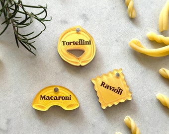 Pasta Pet Tag | Italian Themed Pet ID Tags | Ravioli Pet Tag for Dogs and Cats