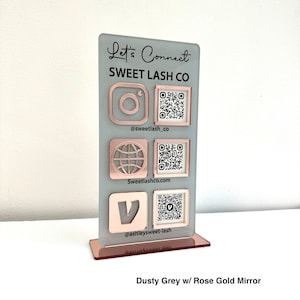 QR code sign, Venmo sign, QR code sign business, social medium sign, tip jar, acrylic sign, virtual tip jar, scan to pay, business sign, business QR code sign