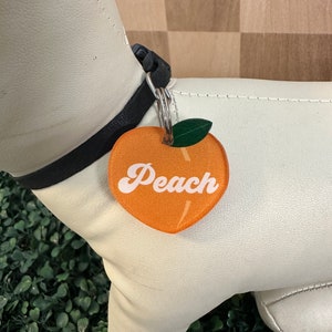 Peach Dog tag - Pet tag - Pet Id Tag - dog Id tag - Personalized Pet/Dog tag - Custom Pet ID Tag - Pet Accessories - Dog Collar Tag