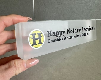 Custom Acrylic Name Plate: Personalized Desk Sign