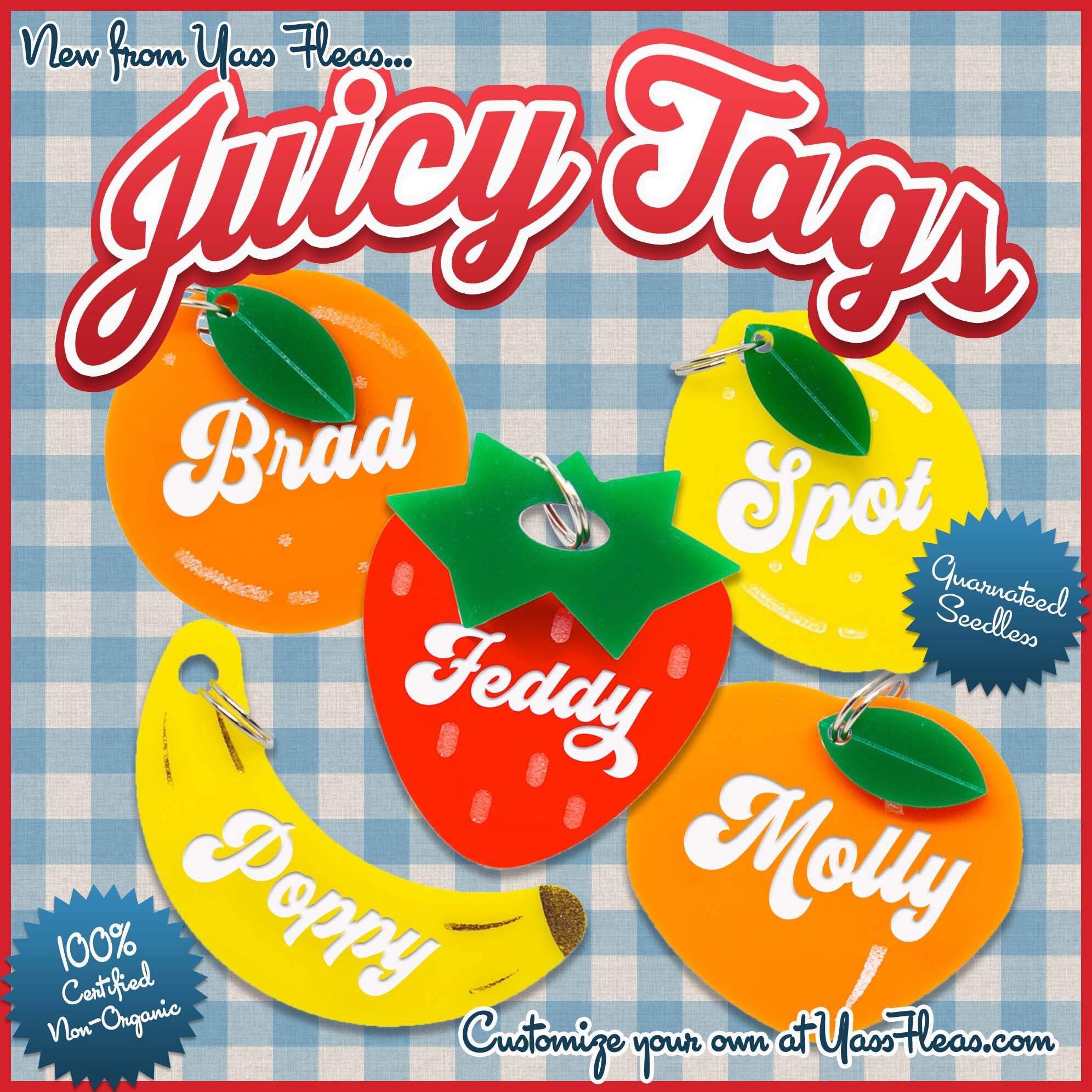 Dog Tag Lemon Pet Tag Pet Id Tag Dog Id Tag Etsy