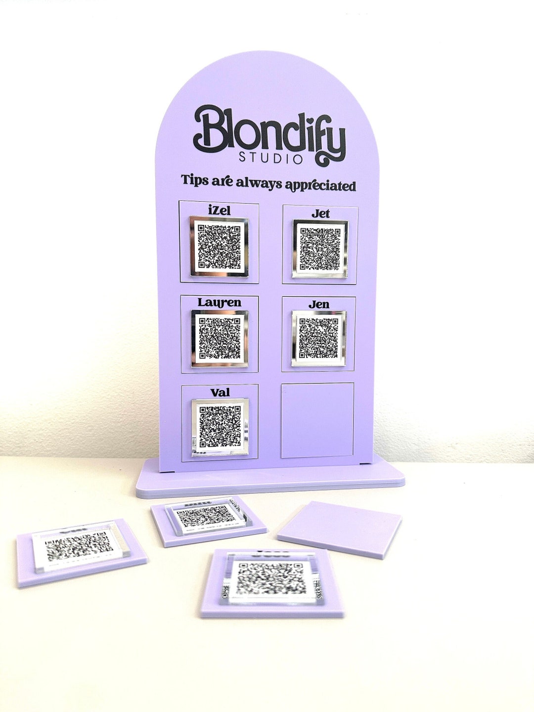 Multi Code Media Sign / Interchangeable QR Code Sign / 16 Icons & QR