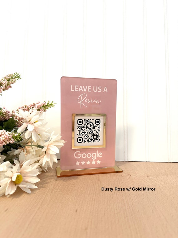 Google Review QR Code Sign: Business Feedback Plaque, NFC Option