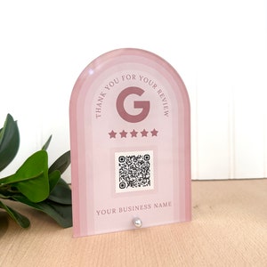 Business Review QR Code Plaque, One Code