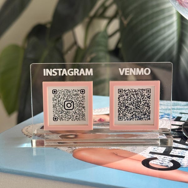 MINI Acrylic QR Code Sign: Social Media Display
