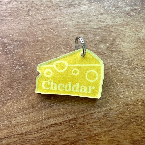 Cheese Pet ID Tag, Cheddar Dog Tag