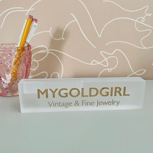 Name Plate, Custom Name Sign, Personalized Desk Name, Executive Personalized Desk Name Plate, acrylic