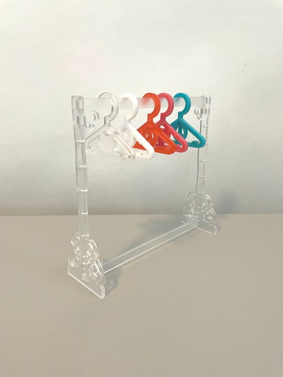 Earring Rack Earring Hanger Displays With 6 Mini Hangers Frosted Acrylic Earring  Holder Miniature Clothing Rack for Earrings 