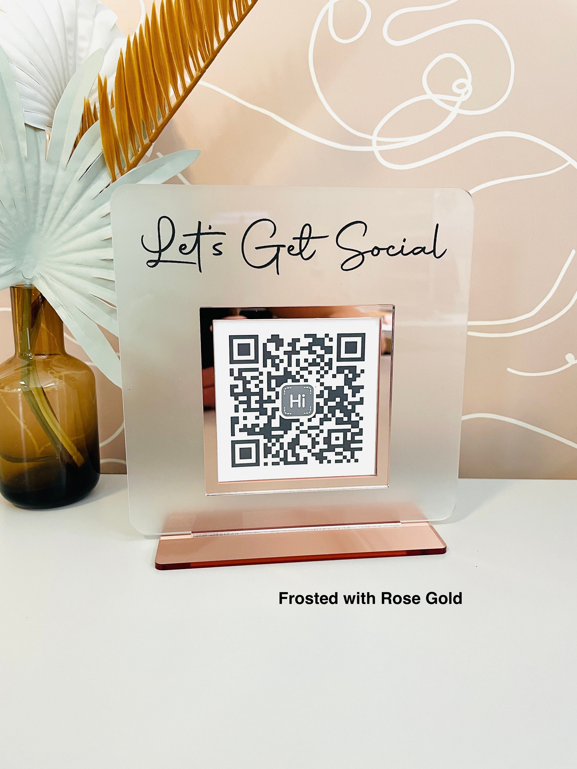 QR Code / Single Social Media Sign / QR Code Sign / SIZE 6x6 / Etsy