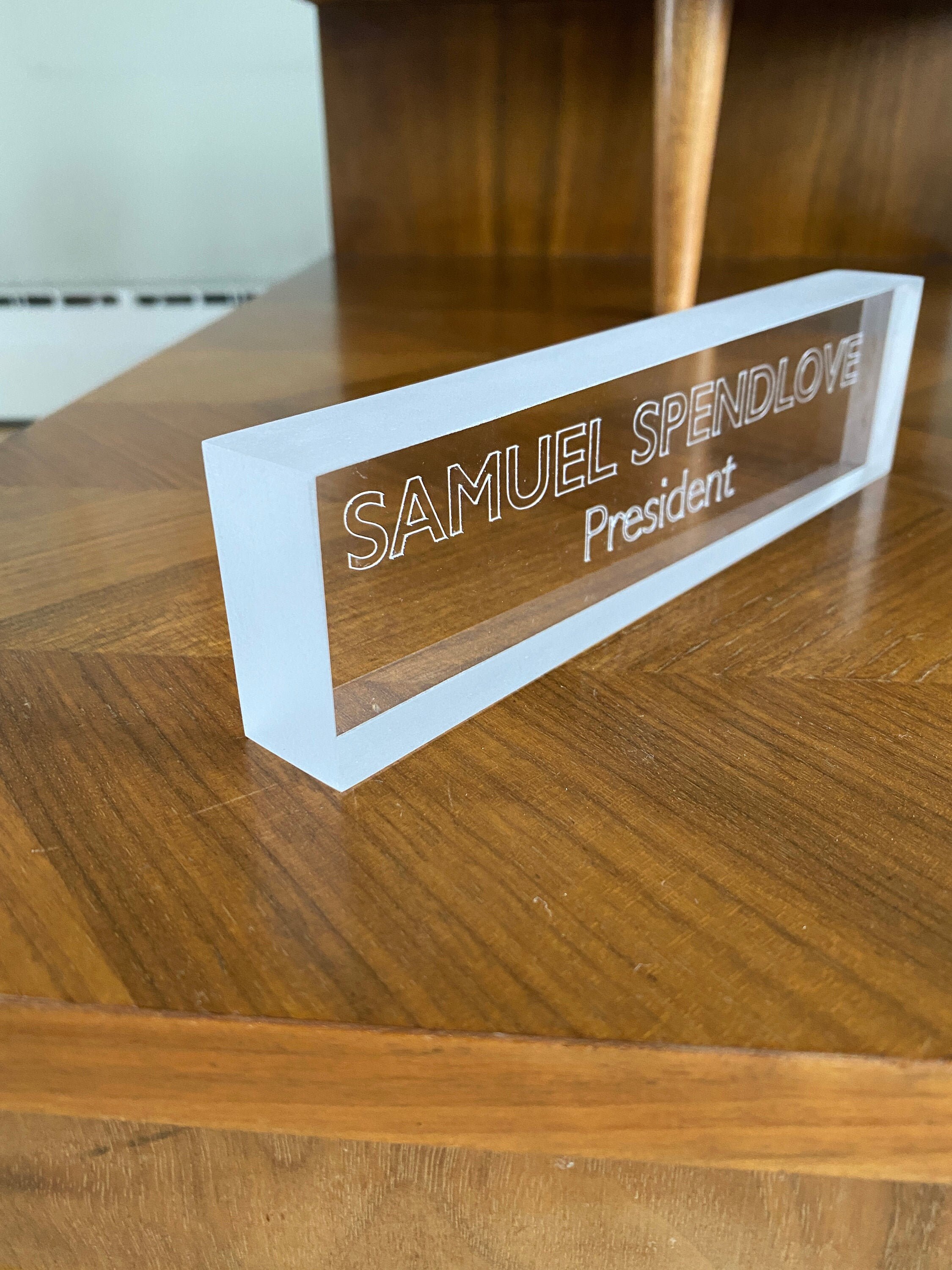 Custom Order Two Laser Engraved Acrylic Name Plates Etsy