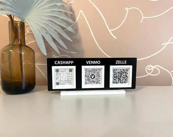 Mini Acrylic QR Code Sign: Social Media Display