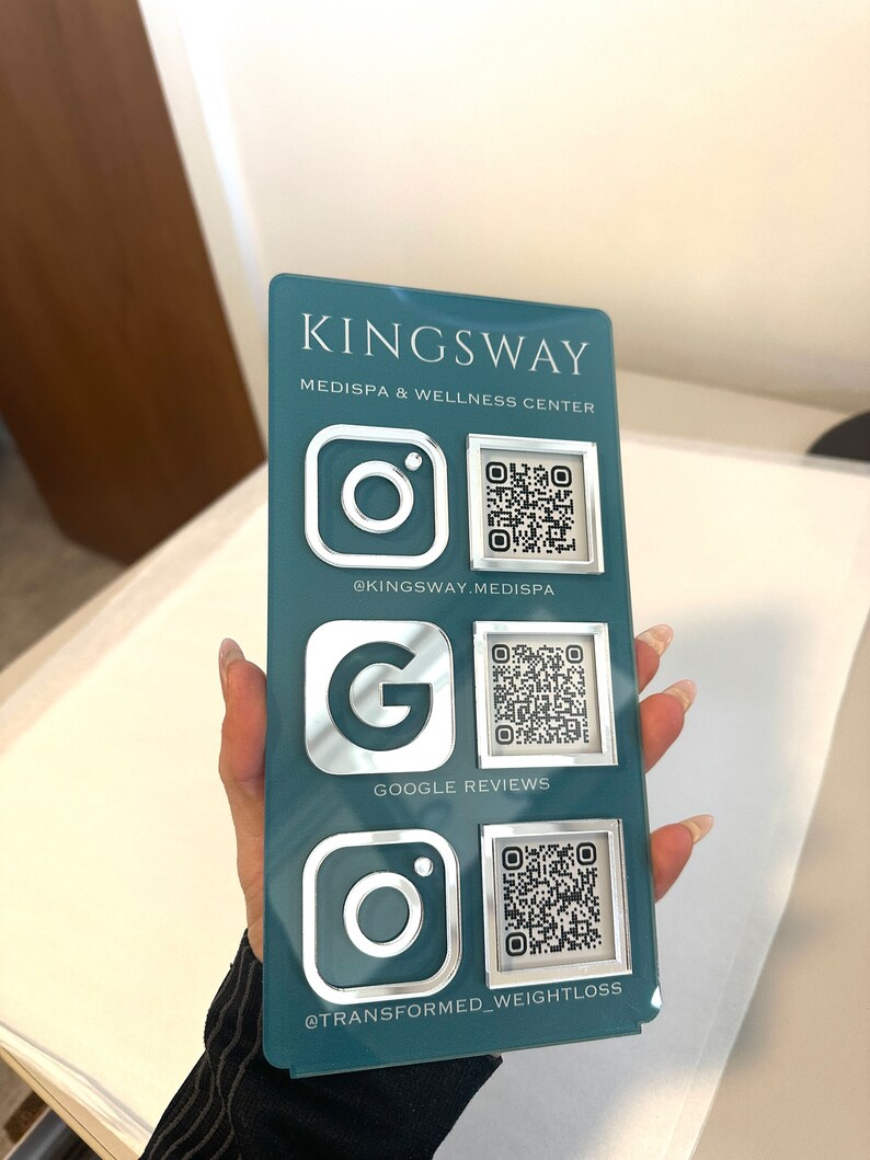 QR code sign, Venmo sign, QR code sign business, social medium sign, tip jar, acrylic sign, virtual tip jar, scan to pay, business sign, business QR code sign