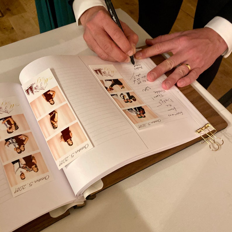 Custom Guest Book Photo Booth Guest Book Personalized Photo Etsy