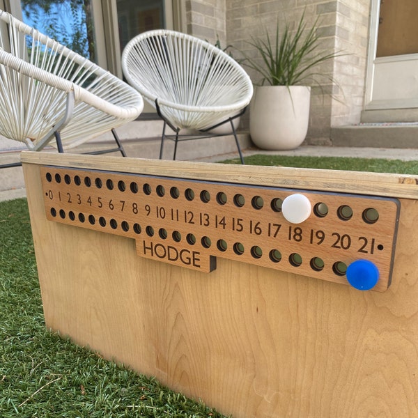 Corn Hole / Ping Pong Score Board Personalized with Your Name / SIZE 18”