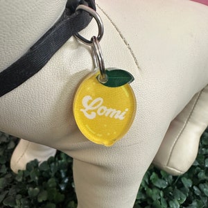 Dog tag - Lemon- Pet tag - Pet Id Tag - dog Id tag - Personalized Pet/Dog tag - Custom Pet ID Tag - Pet Accessories - Dog Collar Tag