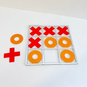 Acrylic Neon Tic Tac Toe Game Set