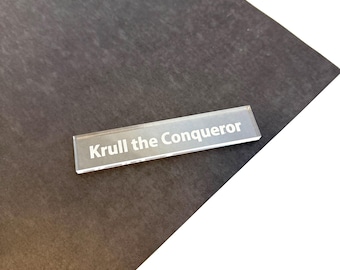 Laser Engraved Acrylic Name Plate, 5x1 Inch, Mini Watermark