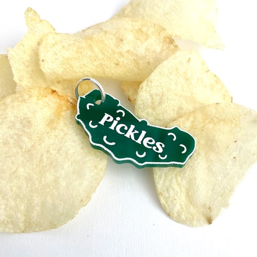 Pickle Name Tag for Dog Custom Personalized Pet ID Tag Etsy
