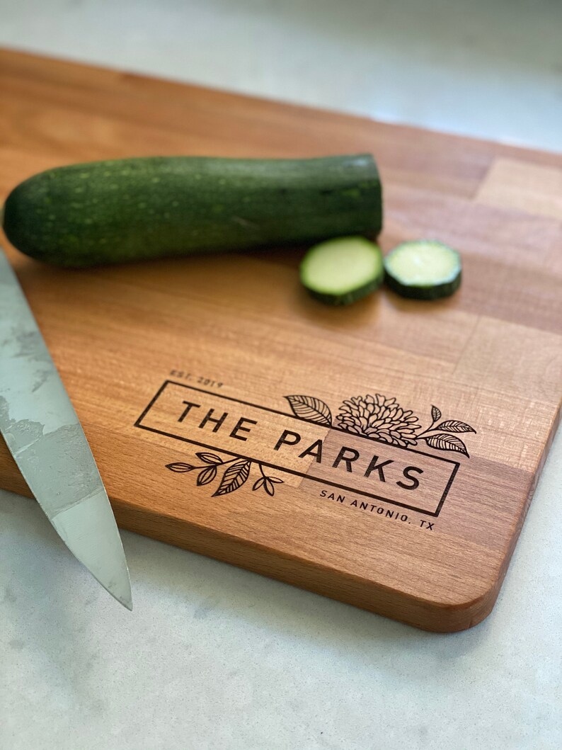 Large Personalized Cutting Board Engraved Charcuterie Board Etsy
