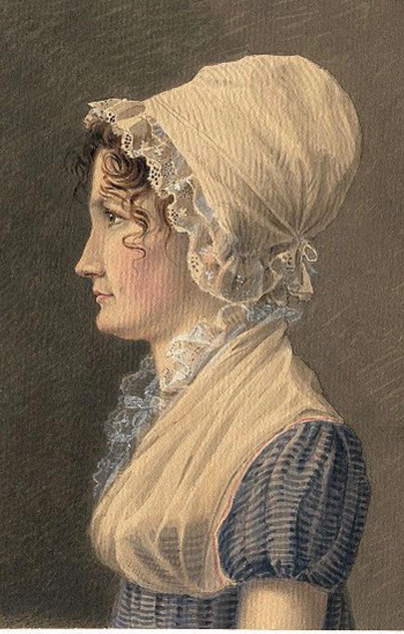 The Emma, Regency Early 19thc Cap With European Lace Handsewn MADE TO ...
